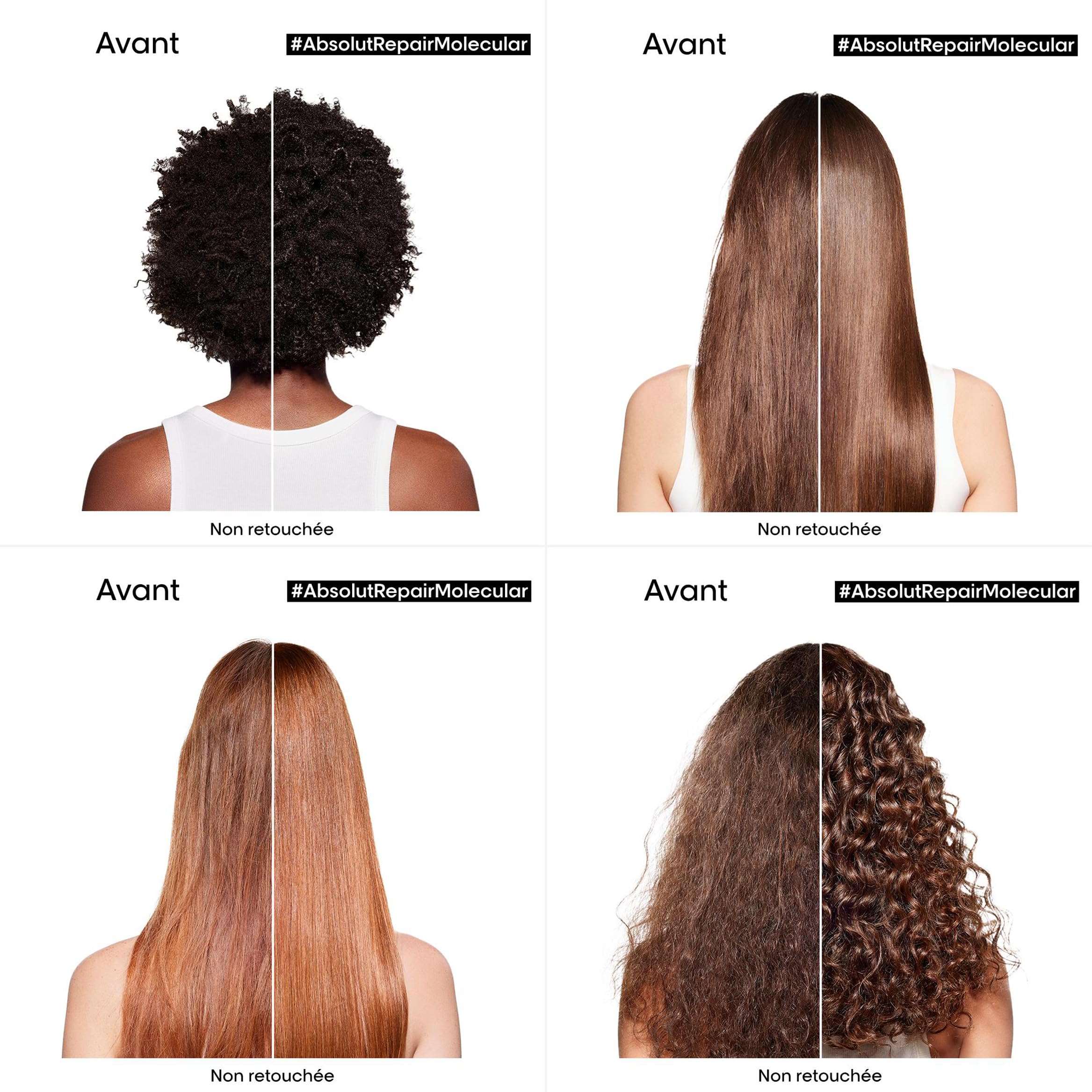 L’Oréal Professionnel, Routine Réparatrice Absolut Repair Molecular pour Tous Types de Cheveux Abîmés, Répare 2 ans de Dommages en Une Application, Formule brevetée, Shampoing + Sérum + Masque
