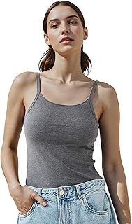 سبلاش فانلة داخلية بحمالات رفيعة ورقبة مفتوحة بلون رمادي - مقاس 12 6292375998530