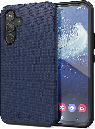 Crave Dual Guard Para Samsung Galaxy A54 Caso, Protección A Prueba De Golpes Funda De Doble Capa Para Samsung Galaxy A54 - Azul Marino