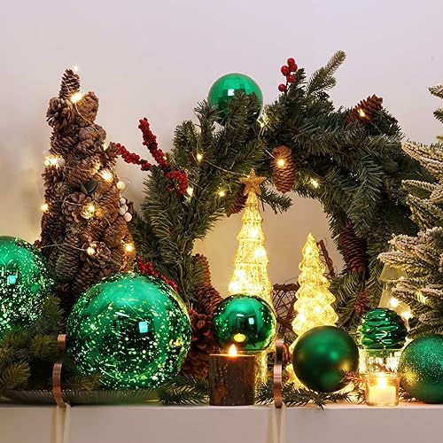 Miniatura 6 de XmasExp 6in Large Christmas Ornaments Christmas Ball Ornaments Giant Tree Decoration Shatterproof Decorative Hanging Balls for Holiday Party Verde