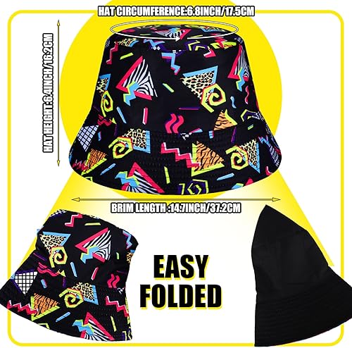 Miniatura 2 de JenPen Juego de 2 sombreros tipo cangurera de los años 80 y 90 para hombres y mujeres, accesorios retro para fiestas deportivas de verano