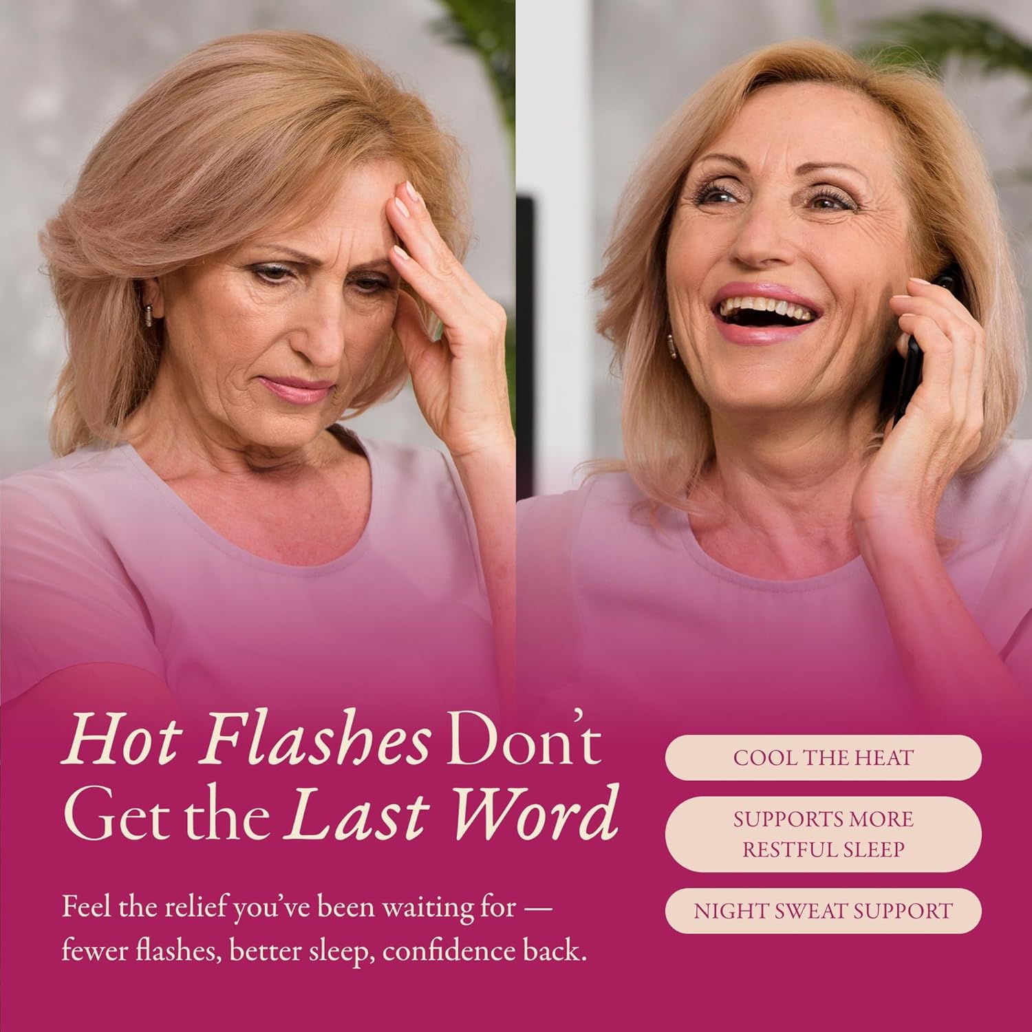 Menopause Supplements for Women | Natural Menopause Relief & Hot Flash Relief | Perimenopause Vitamins | Hormone-Free, Night Sweats & Sleep Support - Image 7