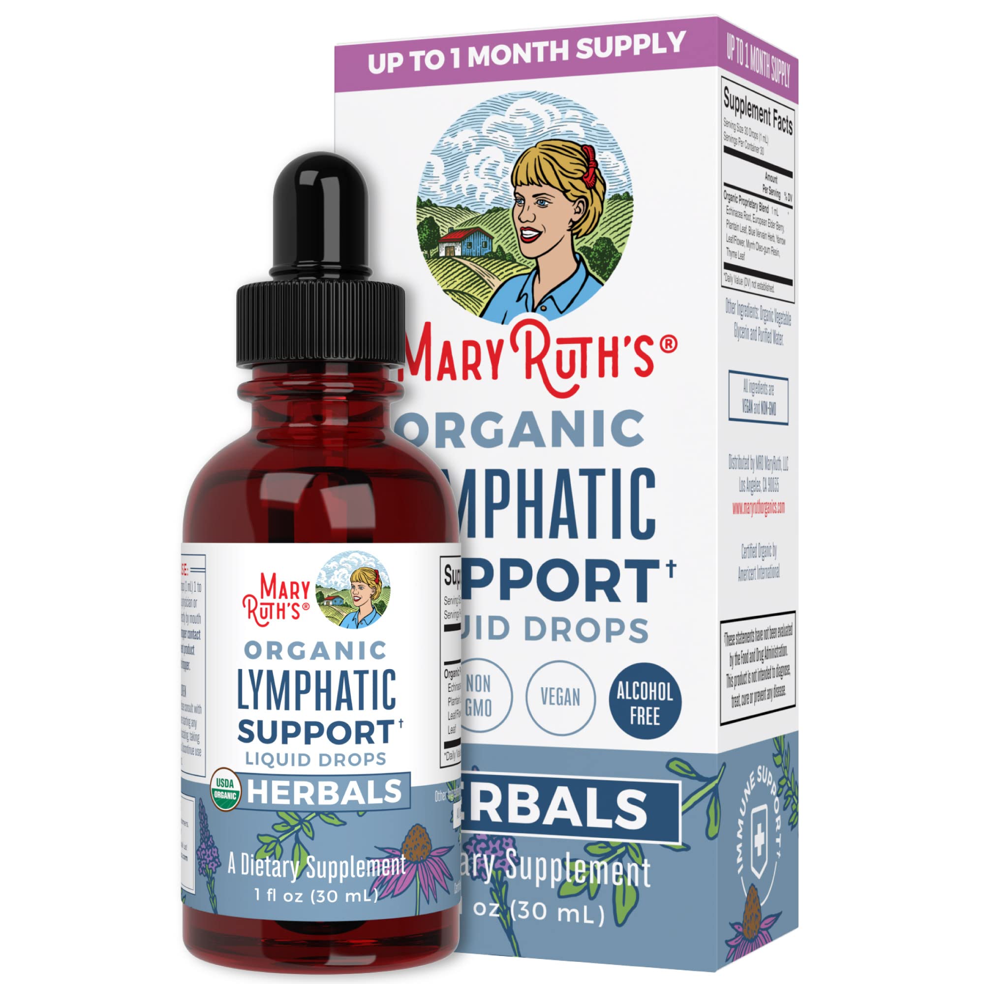 Buy MaryRuth's Lymphatic Drainage Support Drops USDA Cleanse with