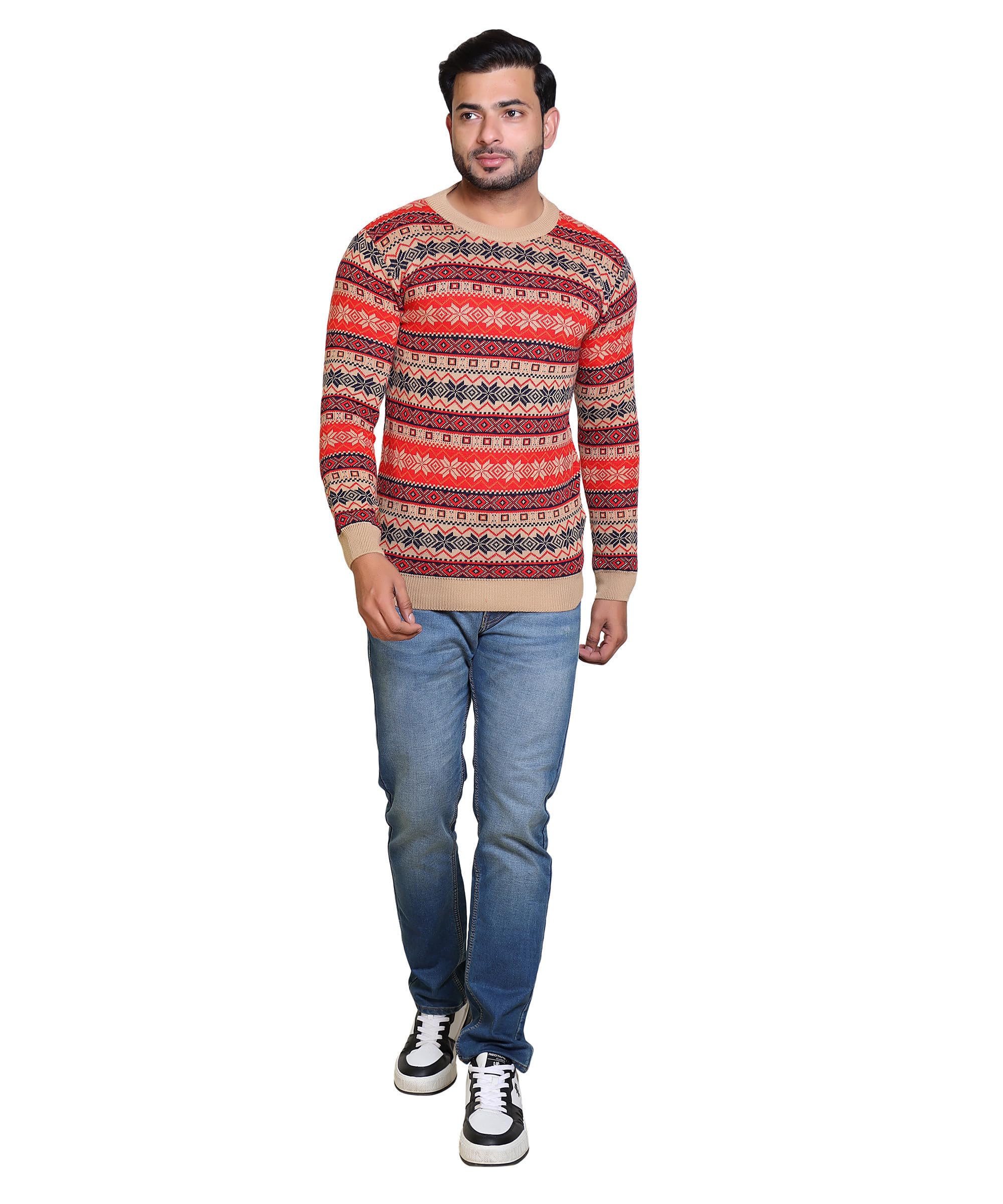 grand line Men's Acrylic Woolen Sweater Regular Fit Sweater Winter Wear Round Neck Full Sleeve Solid Sweater for Men's | Suitable Size is Medium and Large | Multicolor | GL/Men Sweater/06-picture-57