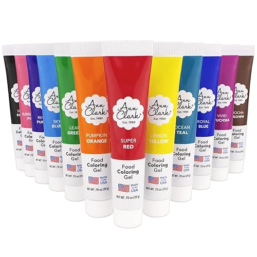 Miniatura 2 de Ann Clark Cookie Cutters Paquete virtual de 12 unidades de gel colorante alimentario