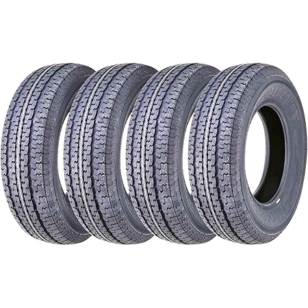 Amazon Com Set 4 Free Country Premium Trailer Tires St5 75r15 8pr Load Range D W Featured Side Scuff Guard Automotive