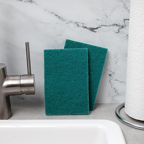 Miniatura 4 de Paquete de 50 almohadillas de limpieza resistentes reutilizables antiarañazos 4 x 6 pulgadas para platos de cocina domésticos ollas y parrillas de