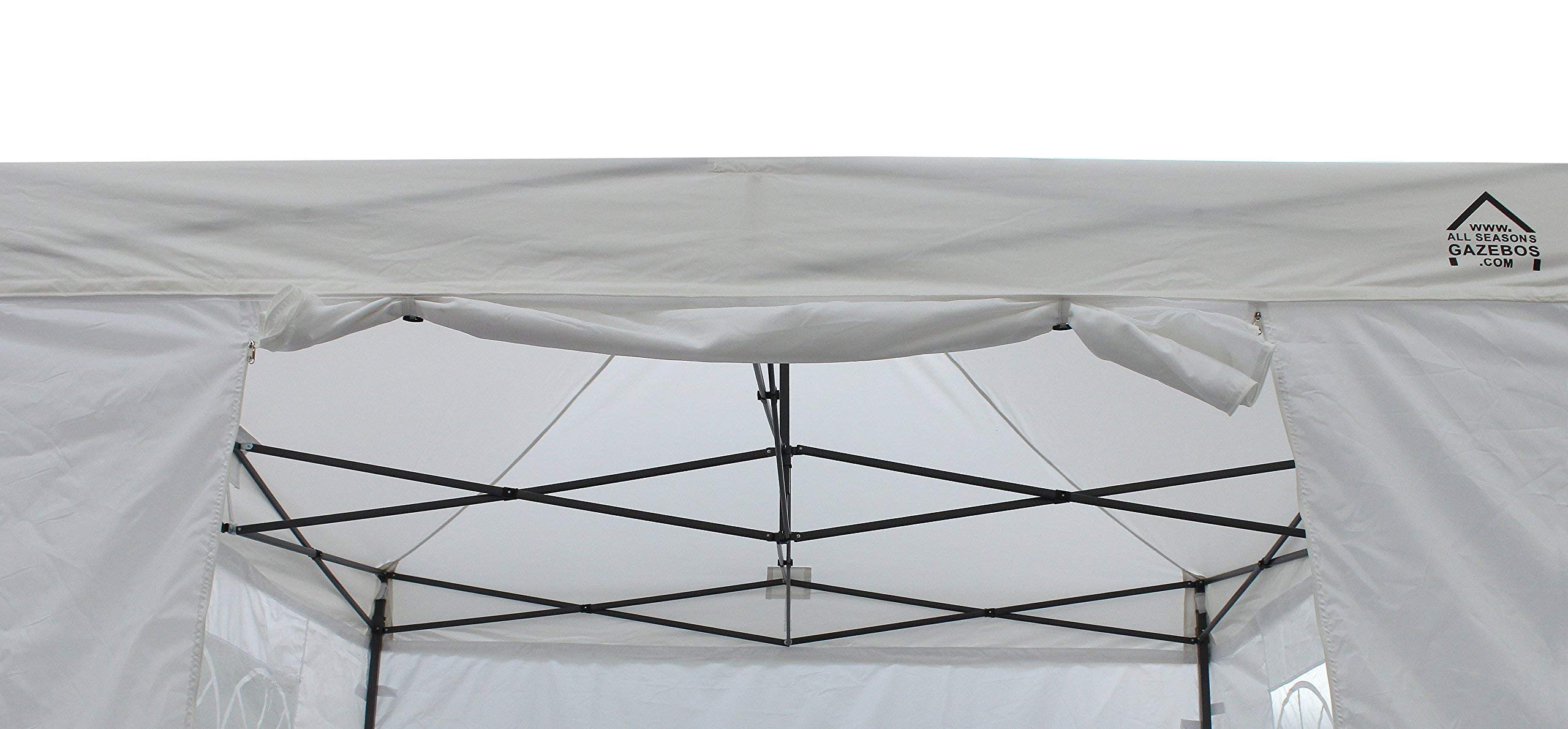 All Seasons Gazebos 3x3m Totalmente Impermeable Pop up Gazebo Incluye 4 Paredes Laterales - Blanco