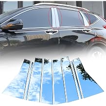 G Door Window Chrome Pillar Posts Trim Molding Stainless Steel Fit for Honda CR-V CRV Breeze 2017 2018 2019 2020 2021 2022 Cover Silver 8-pc