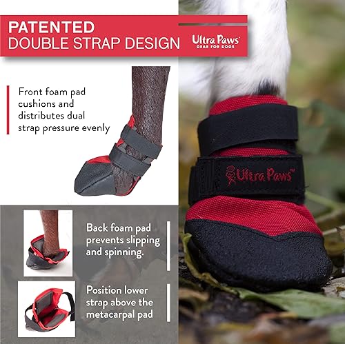 Miniatura 9 de Ultra Paws Rugged Dog Boots  Paw Protectors for Small Medium and Large Dogs Nonslip Reinforced Sole Protection Water Resistant Adjustable Reflective