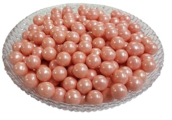 Mini Glimmer Gumballs 0.5 Inch Pink, 2 Pounds-Rose Gold Colored 16mm Blush Colored