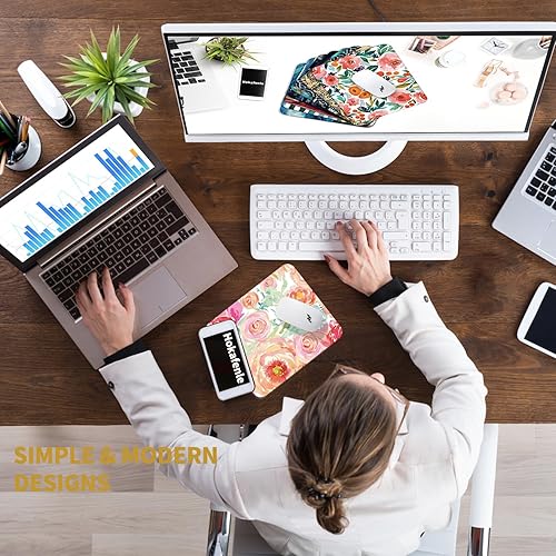 Miniatura 5 de Hokafenle Alfombrilla cuadrada para mouse, suave y texturizada de alta calidad, alfombrilla de mouse para computadora para mouse inalámbrico, base