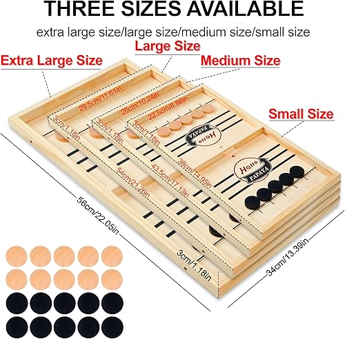 Miniatura 6 de Juego de disco de cabestrillo rápido,Juego de disparo de hockey de madera, juego de ganador de mesa de futbolín,Juego de tirachinas de batalla de