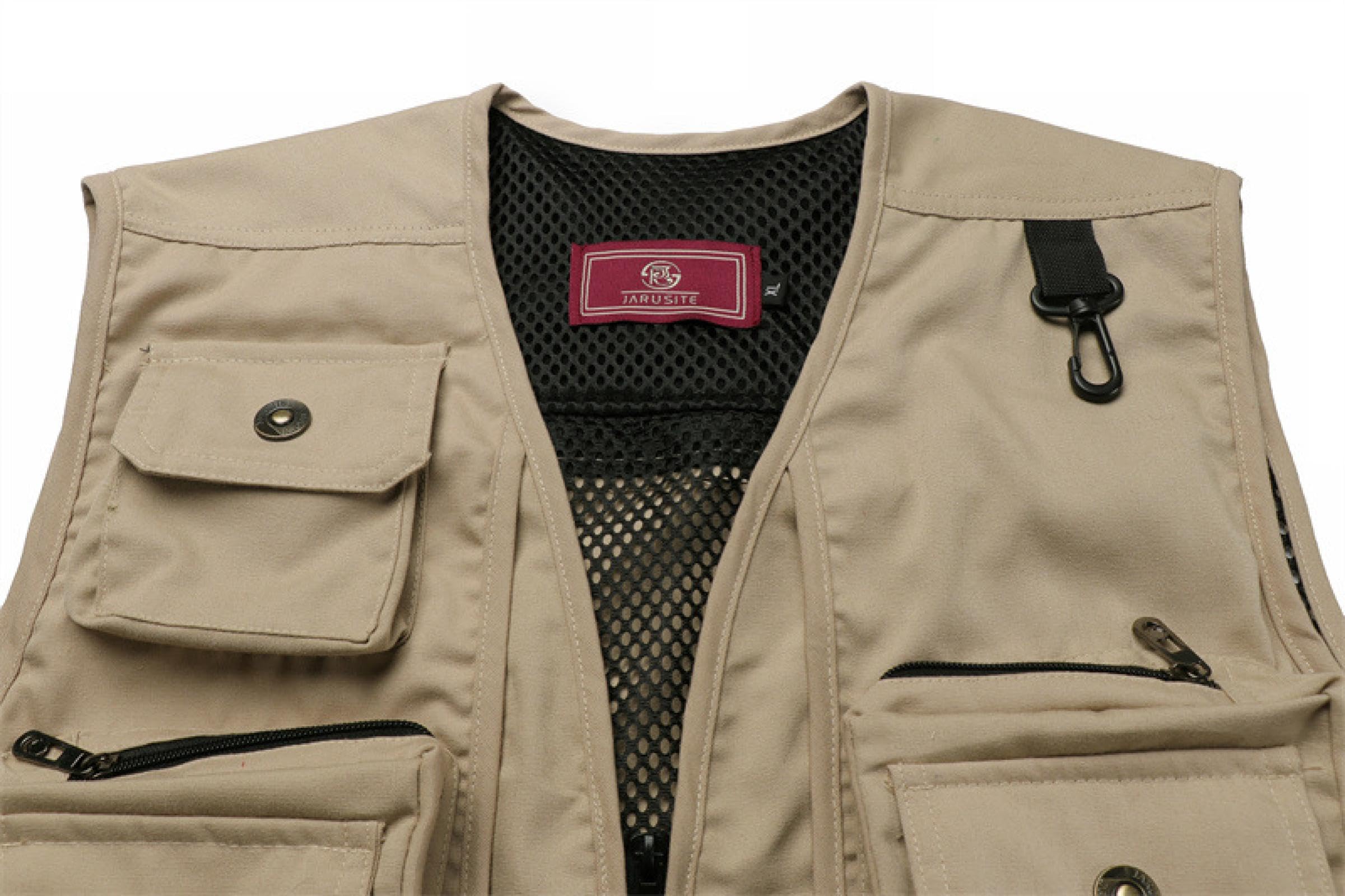 Chalecos Vest Chaleco Multibolsillos para Hombre Chaleco para Fotografía Al Aire Libre Pesca Hebilla De Cobre