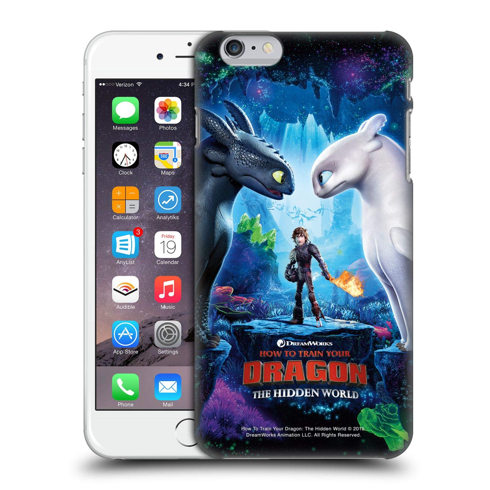 Head Case Designs Officially Licensed How To Train Your Dragon Hiccup, Toothless & Light Fury III The Hidden World Hard Back Case Compatible With Apple iPhone 6 Plus/iPhone 6s Plus