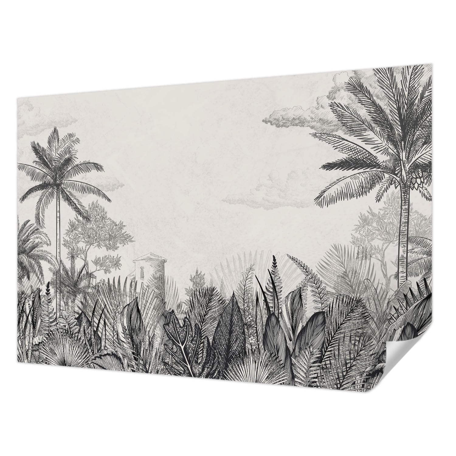 Papel pintado autocolante de paisaje tropical 152x104 cm para pared de dormitorio