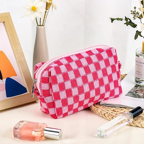 Miniatura 7 de Bolsa de maquillaje para mujer, bolsa de cosméticos de gran capacidad, bolsa de maquillaje de viaje para bolso, bolsa de aseo con cremallera,
