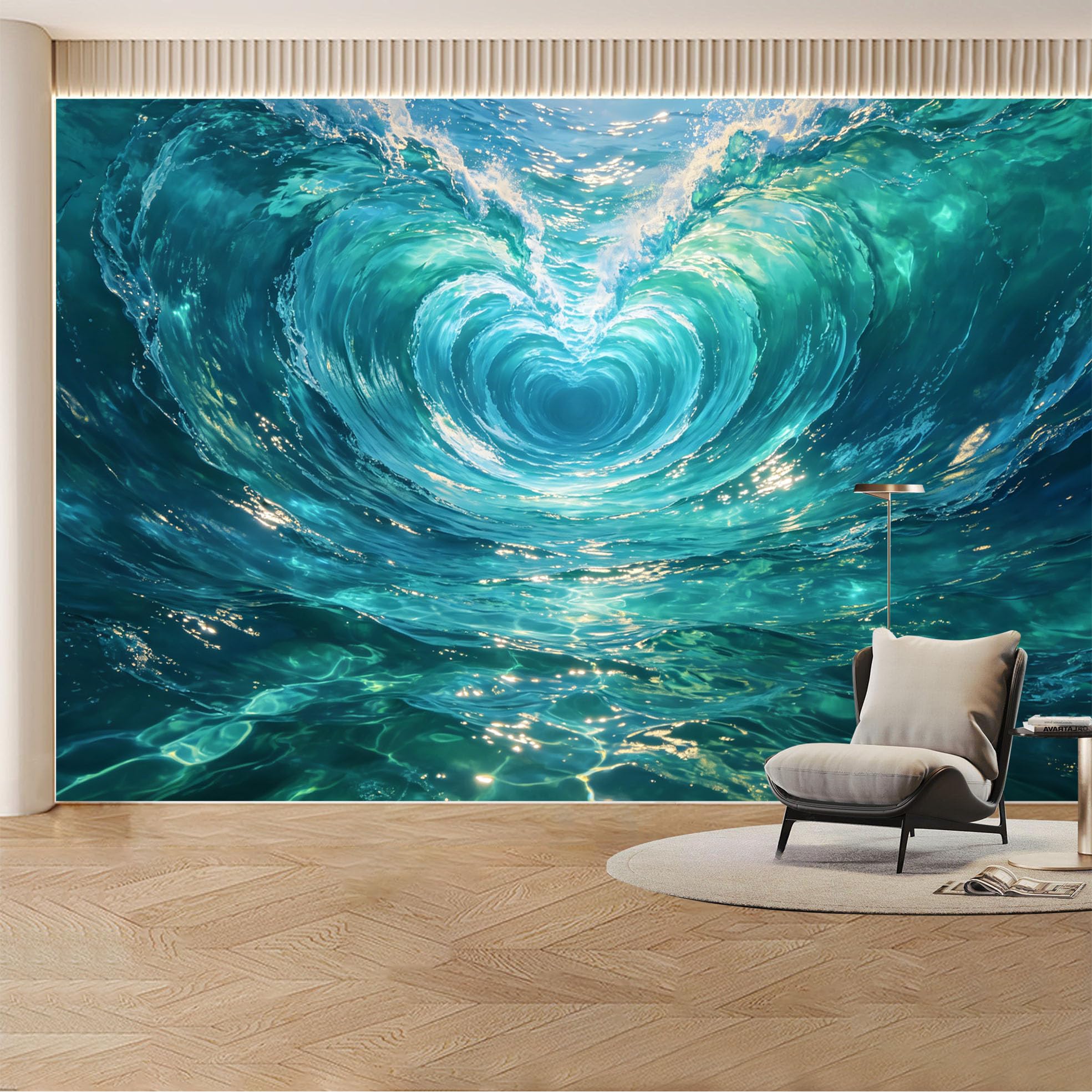 Custom Wall Mural Wallpaper Tropical Fern Forest Landscape 3D Effect Wall Decor Large Wall Art Misty Nature for Living Room， Bedroom， Office