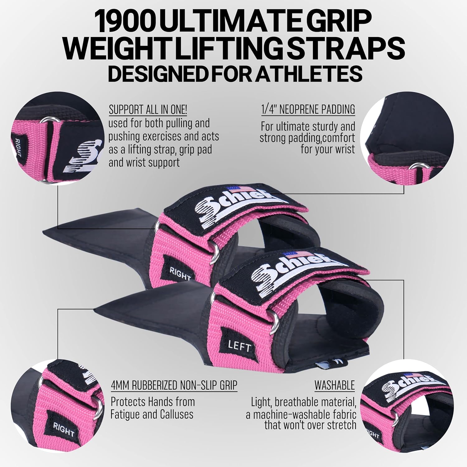 Schiek Model 1900 Ultimate Grips - Pink - Small