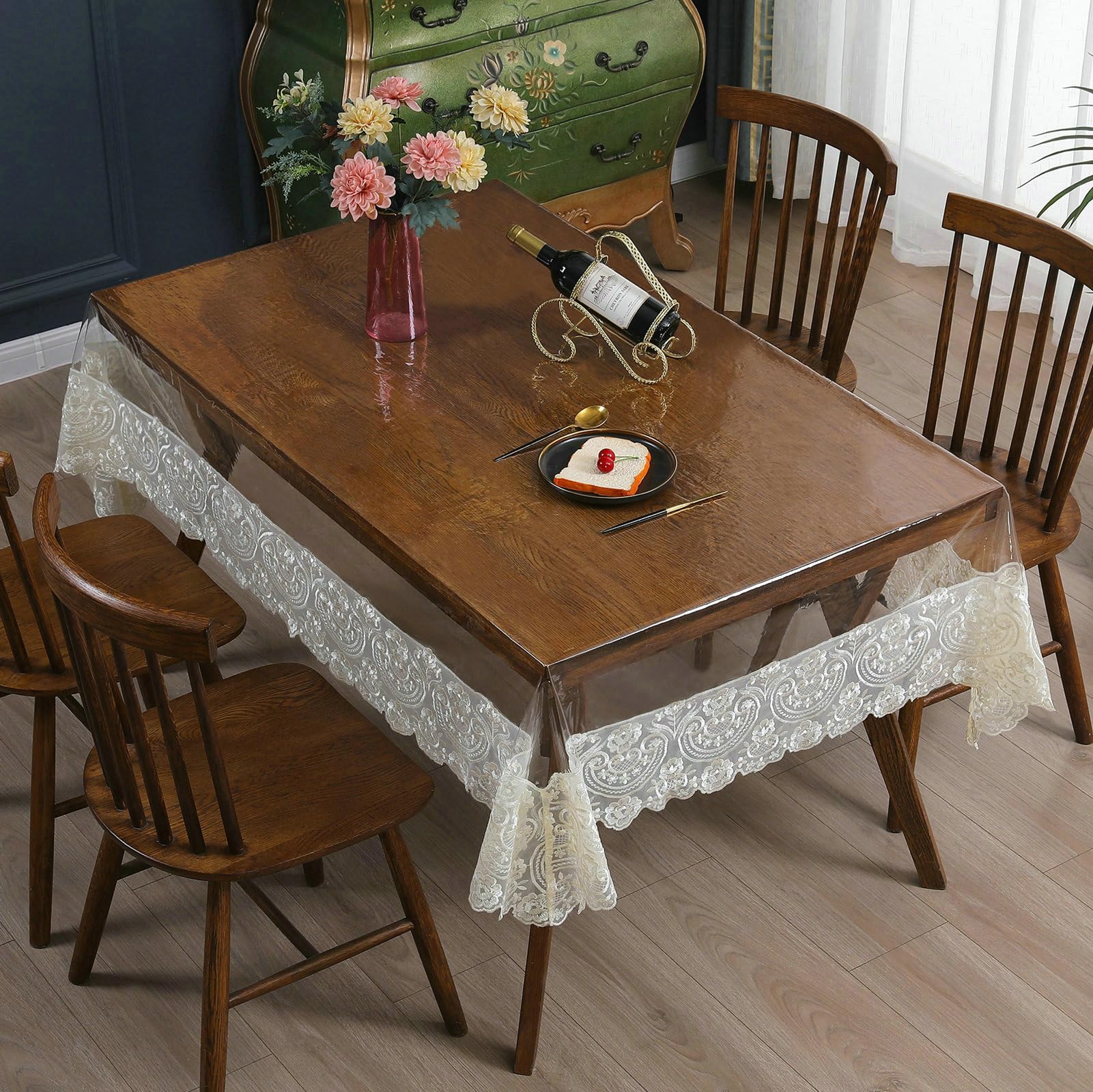 Tovaglie Cucina, Tovaglia Rettangolare 120x170 cm Pizzo Ricamo