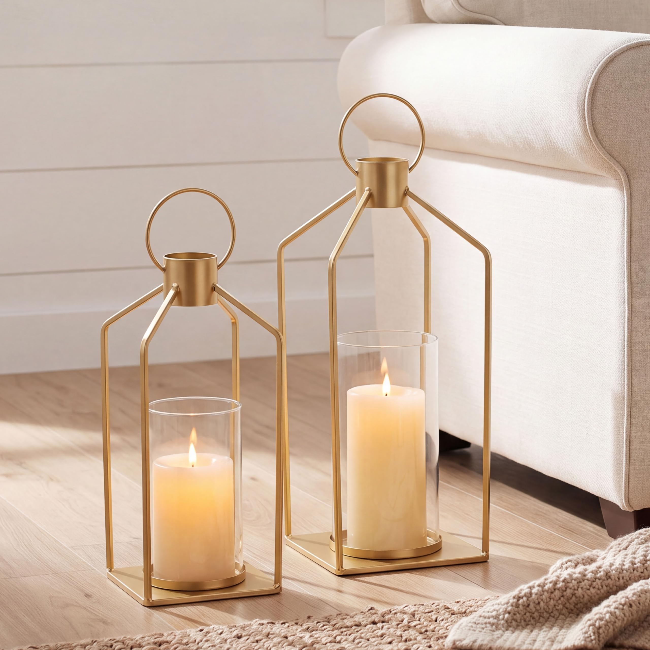 Amazon.com: NUPTIO Gold Lanterns Decorative Indoor: Hanging Candle
