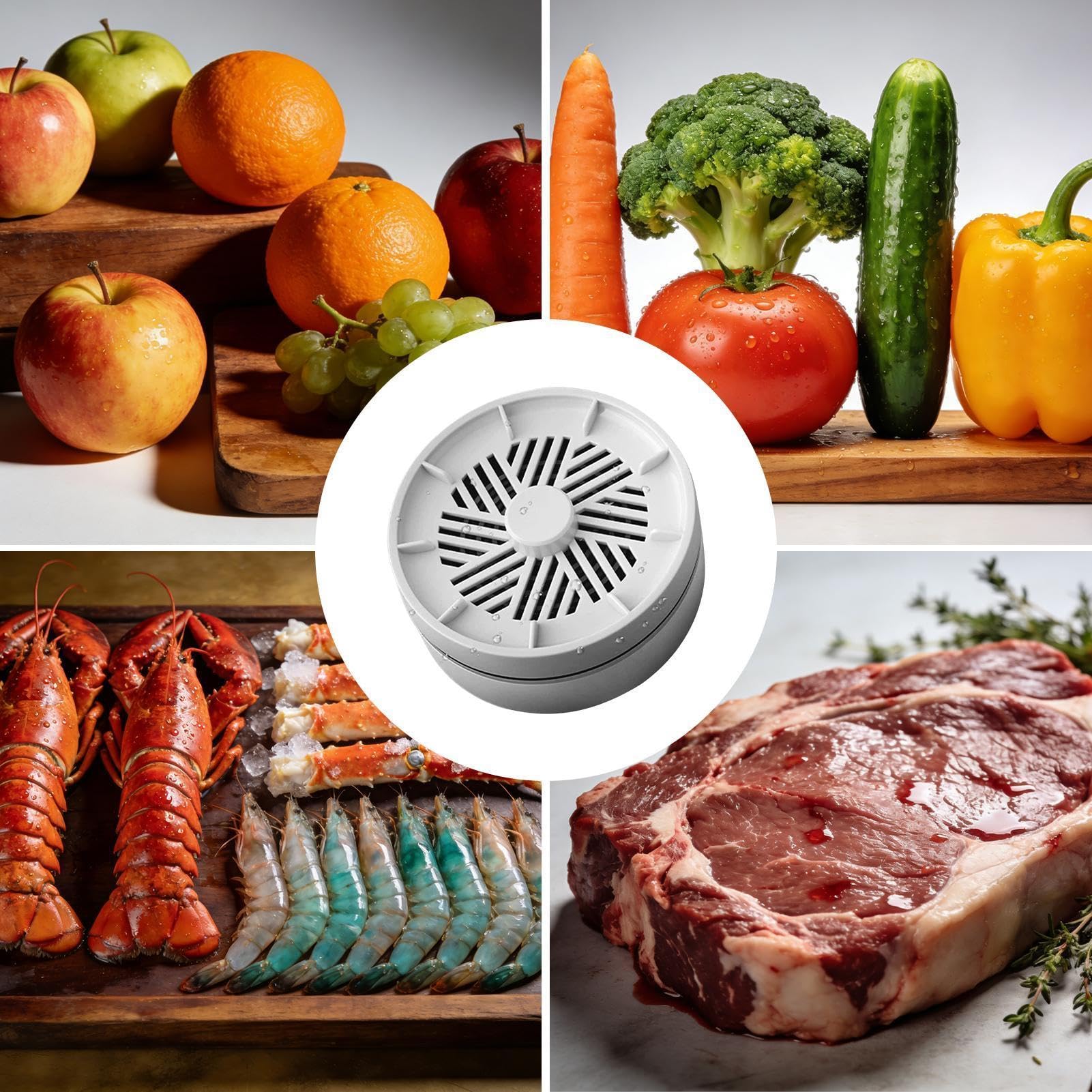 Pulitore per frutta ad ultrasuoni, rondella alimentare impermeabile, purificatore per prodotti alimentato tramite USB con pulizia profonda, dispositivo portatile per la pulizia della cucina,