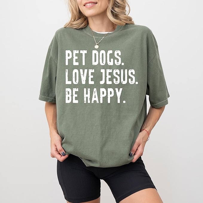 Comfort Colors Dogs and Jesus Shirt, …