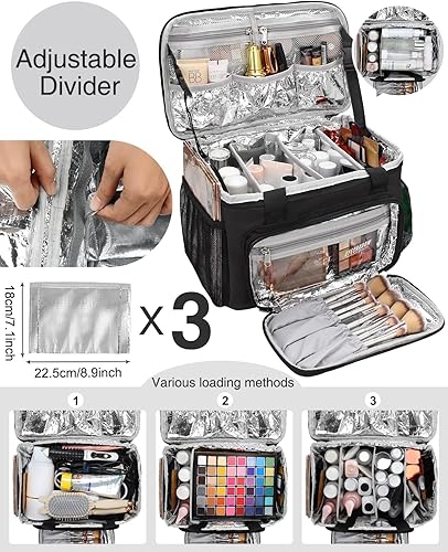 Miniatura 4 de Estuche para brochas de maquillaje de pie, soporte para brochas de maquillaje, bolsa de cosméticos profesional de viaje, bolsa de almacenamiento