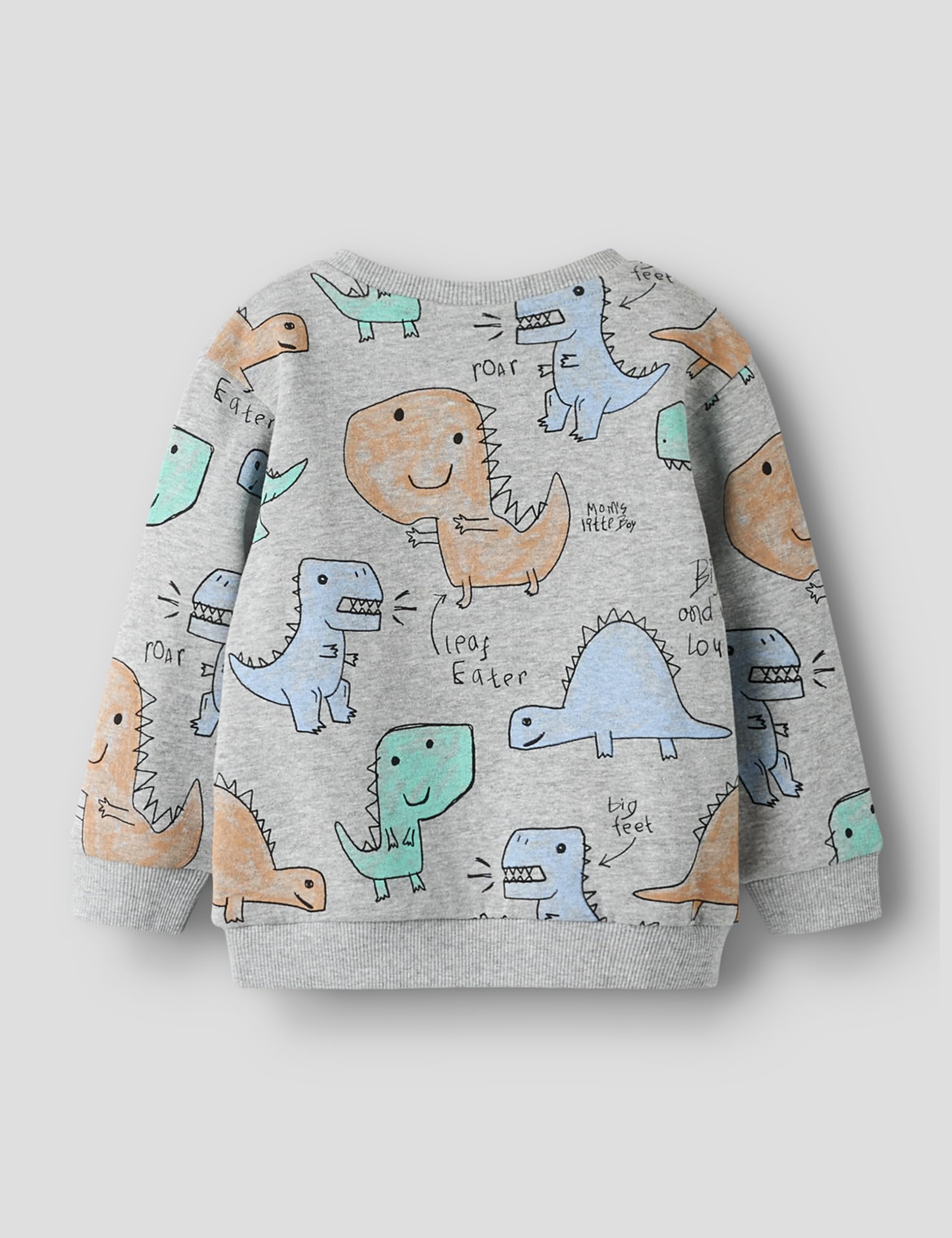 NAME IT Jungen Nmmsikko Ls Nreg SWE Bru, Grey Melange, 98 cm