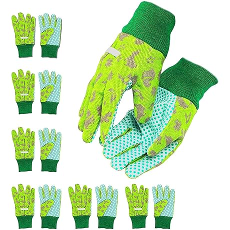 BLUE PANDA Kids Gardening Work Gloves, Ages 3-6