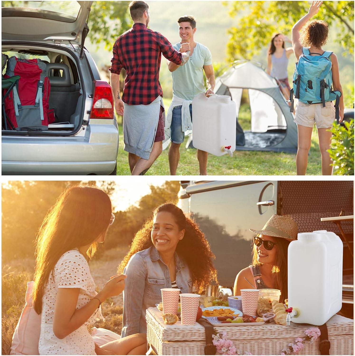 LemonRoad 6.6 Gallon Plastic Dispenser Carboy with Faucet Large Water Drink Beverage Dispenser Reusable Liquid Storage Solution for Water, Juices, Beverages, Essential Oils, and Liquid Foods