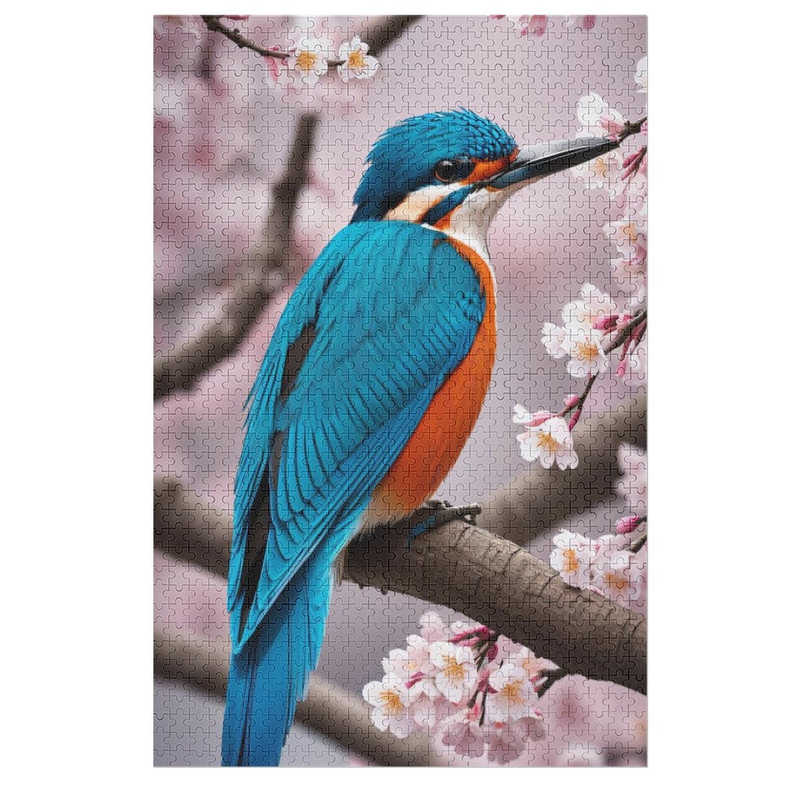 Birdie Jigsaw Puzzles for Kids 1000 Pieces 3d Birdie Wooden Puzzle Decompression Game for Adults Women Kids Girl Family Gathering Educational Game Toys （78×53cm）