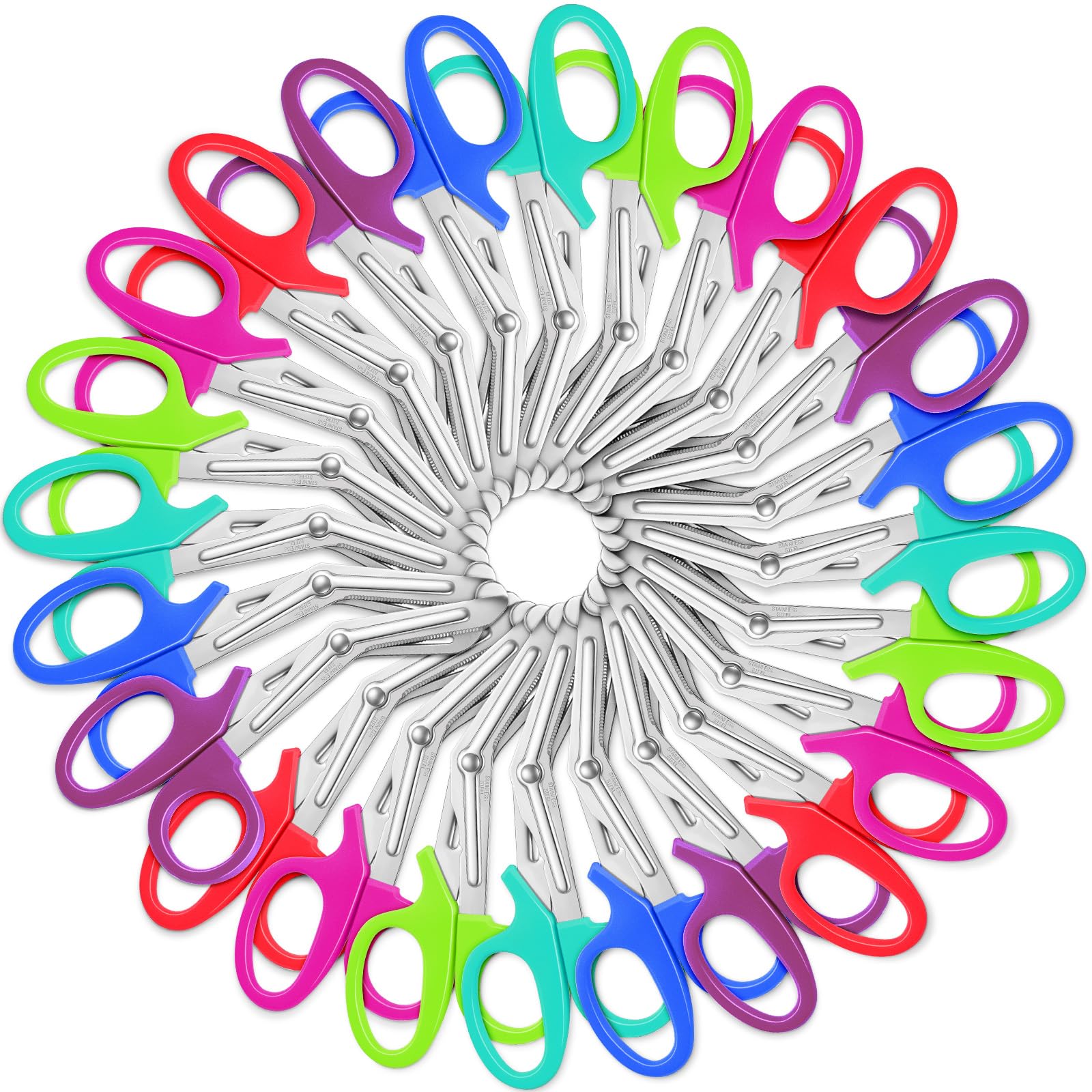 Zhehao 42 Pieces Trauma Shear Bandage Medical Scissors for Nurses,Emergency Scissors Stainless Steel Assorted Rainbow Color for Nurses Doctor