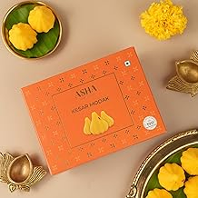 Asha Sweets 160g Kesar Modak | Ganpati Sweet Boxes | Chaturti Special Premium Modak | Indian Mithai