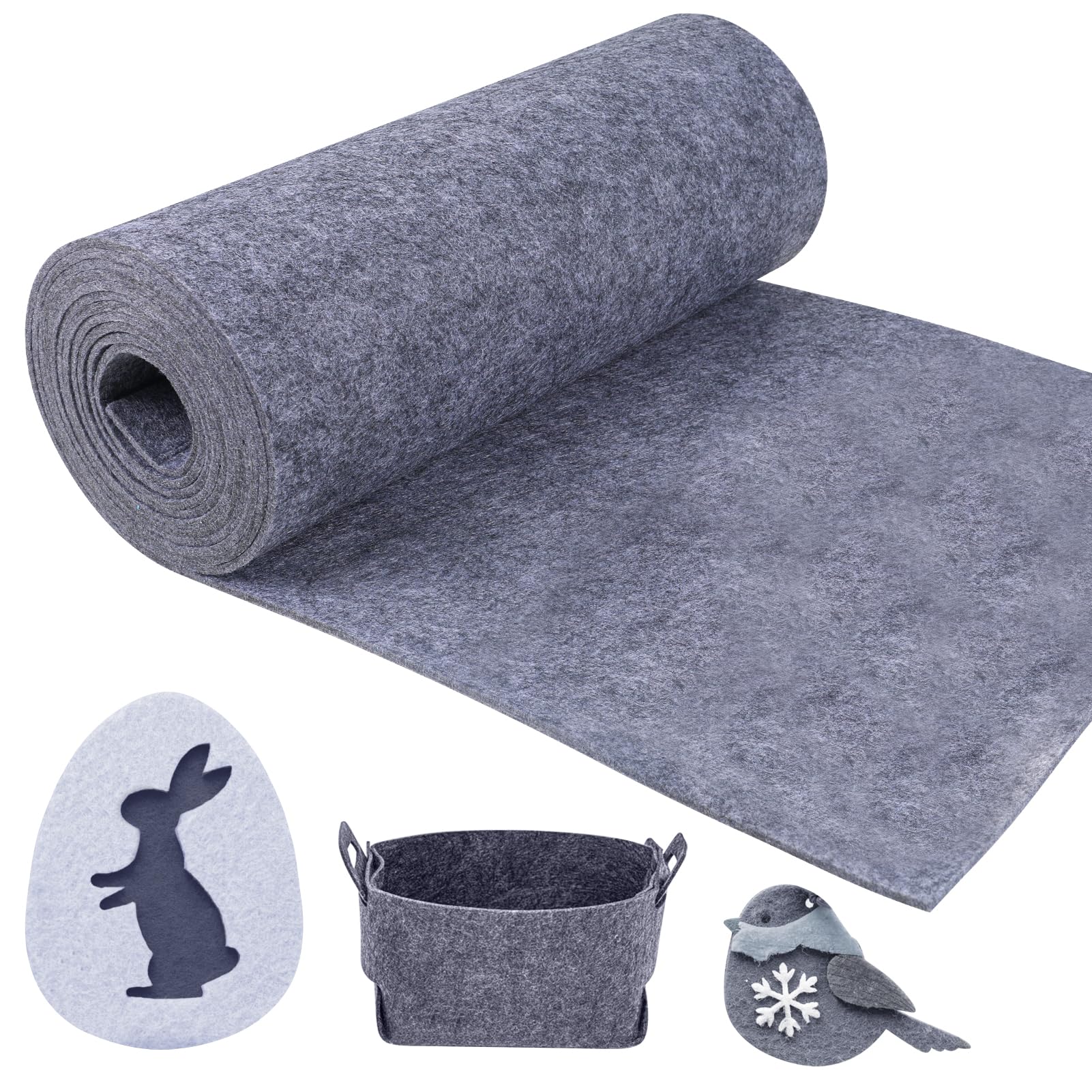 Rotolo Feltro Rigido 30x250cm X 3mm - Pannolenci Nero Per Fai Da Te, Cucito E Lavoretti - Foto 2