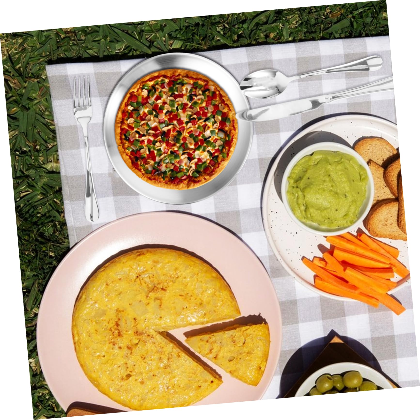 Abaodam Posate in Utensili Custodia Kit Stoviglie Per Picnic Escursioni Barbecue e All