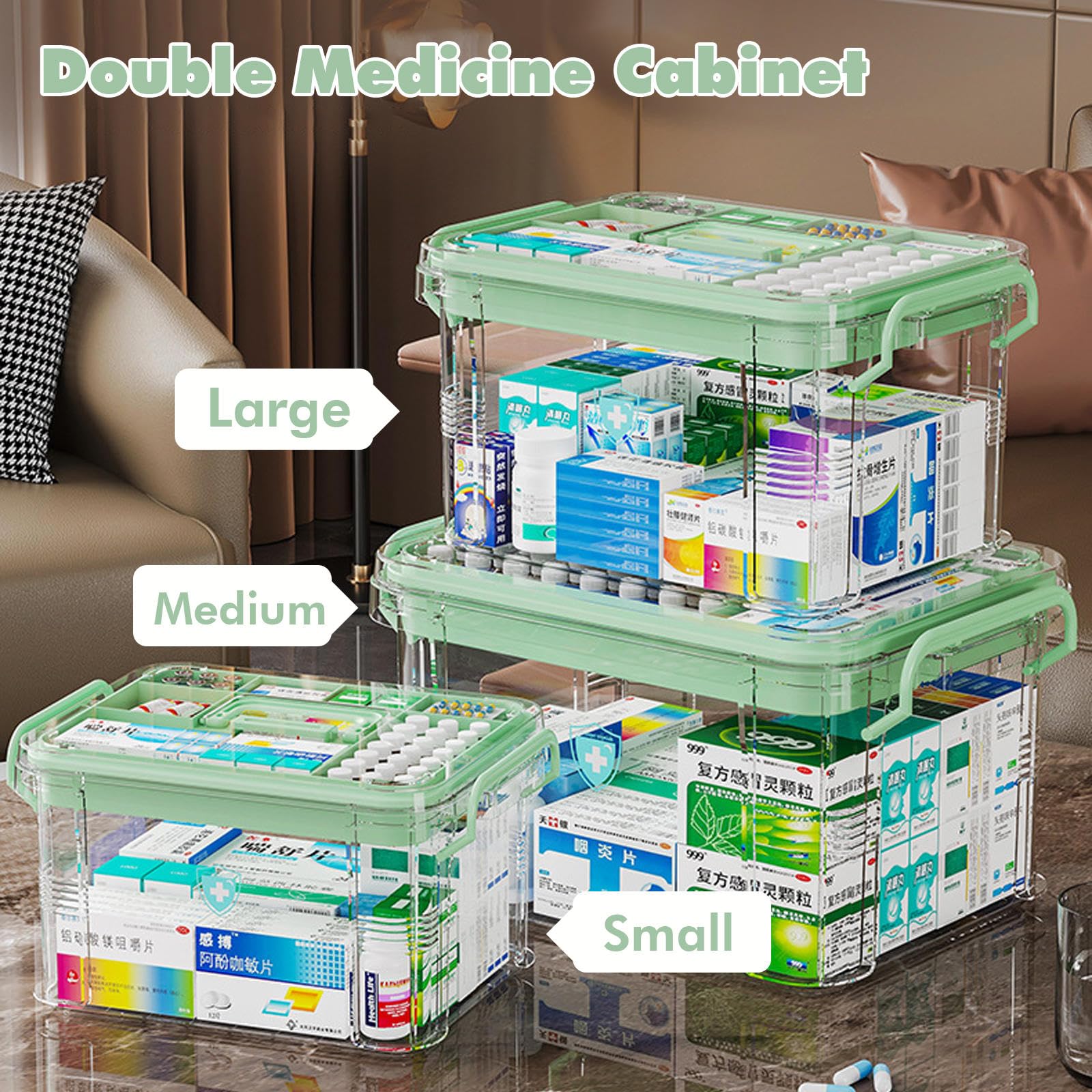 Amazon.com: KALWEL,Medicine Storage Box,Large Capacity Transparent