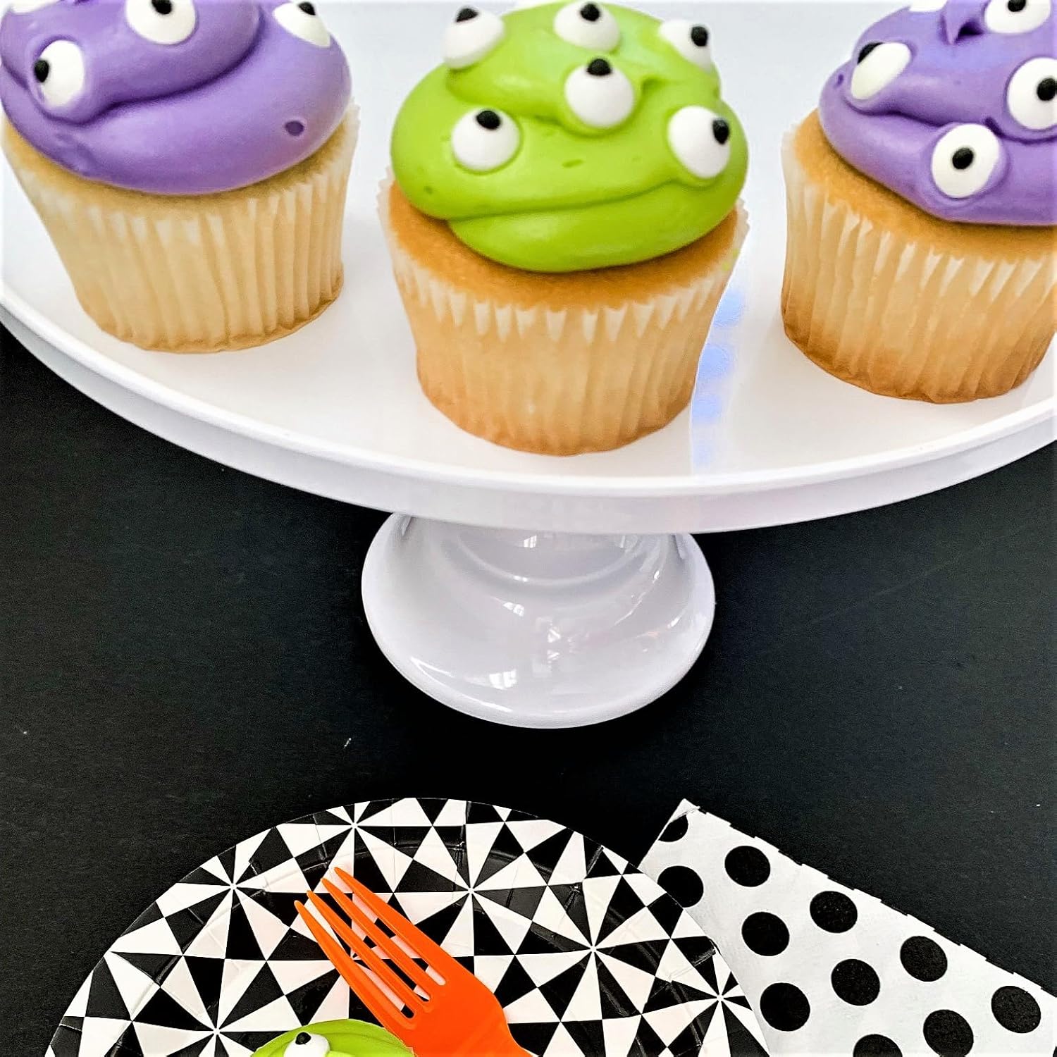 White Melamine Pedestal Cake Stand with Detachable Base