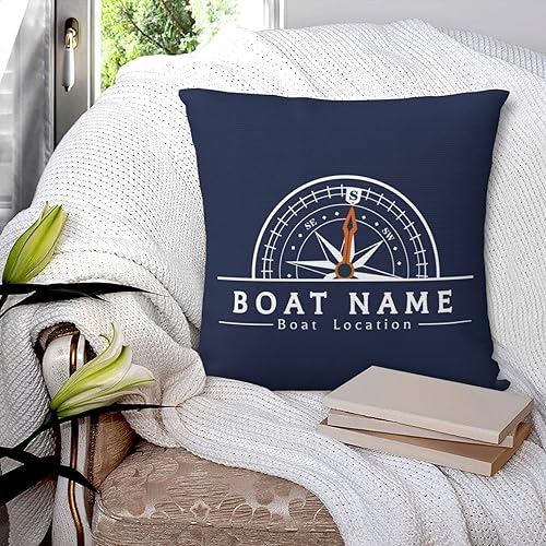 Vista 21 de Almohada lumbar de ancla náutica personalizada Funda de almohada de barco náutica Funda de almohada náutica Regalo de barco náutico, almohada