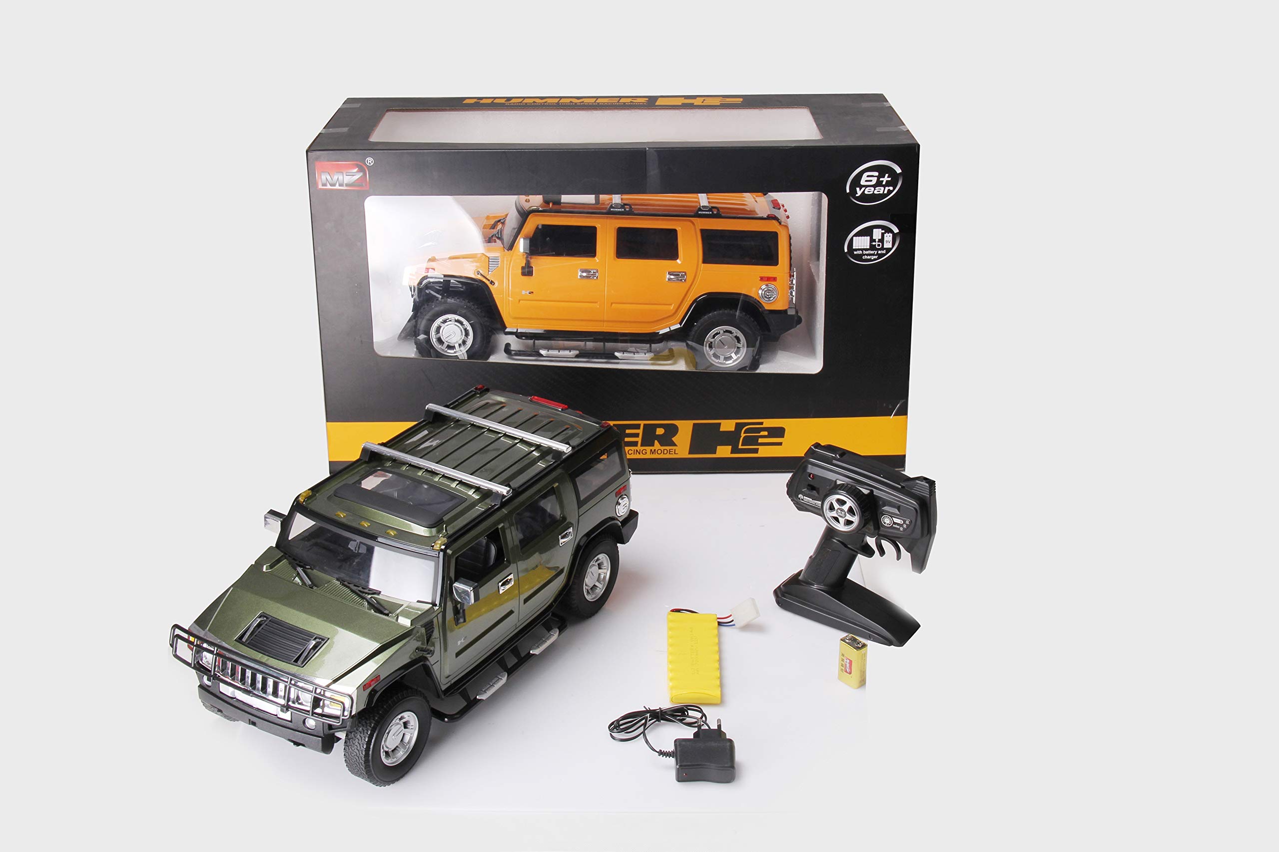 1: 10 License Hummer H2 Car With 3 Pins Flat Adaptor & Battery Pack, Assorted Colors