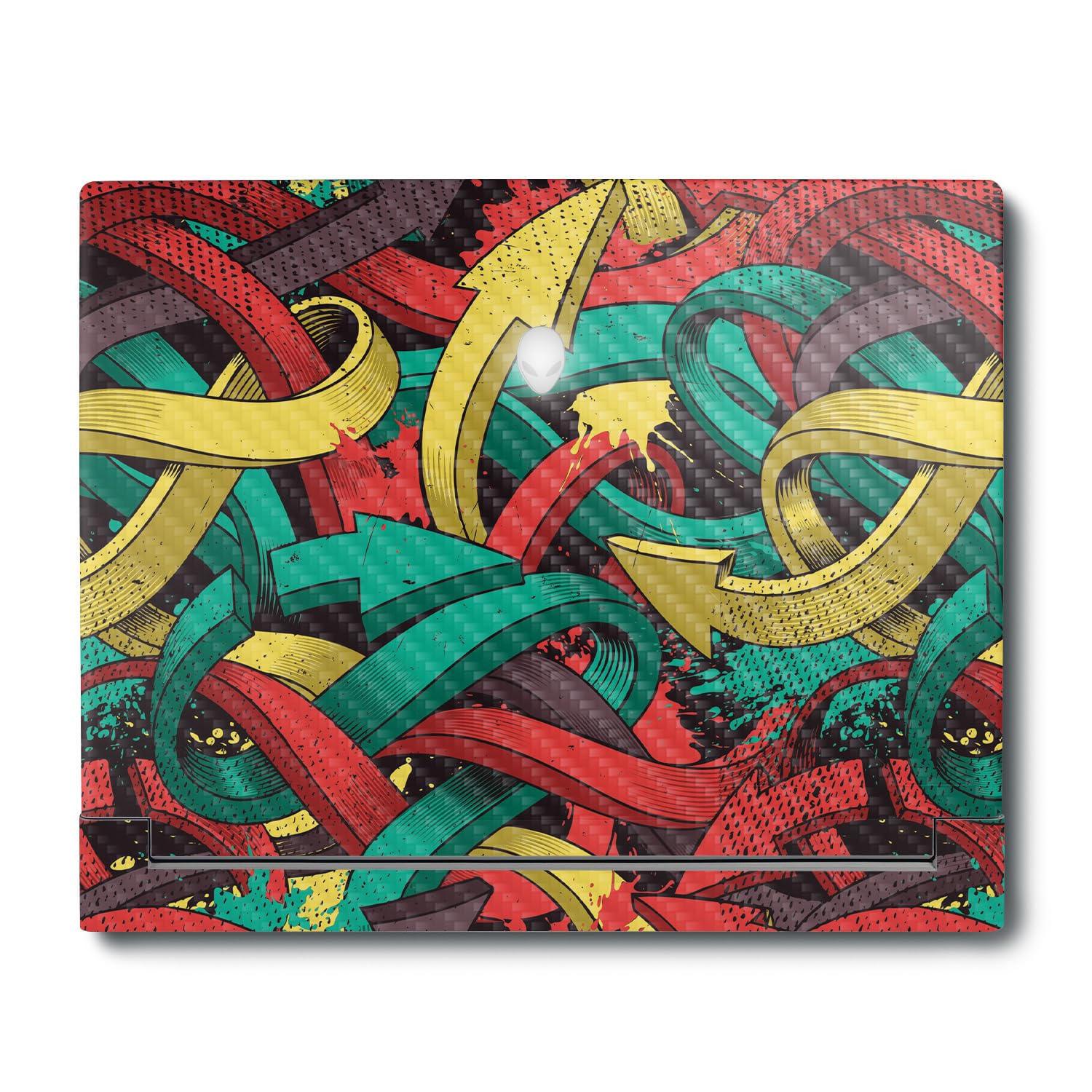 MightySkins Carbon Fiber Skin Compatible With Alienware X16 R1 (2023) Full Wrap Kit - Triadic Arrows | Protective, Durable Textured Carbon Fiber Finish | Easy To Apply &amp; Change Style | Made in the USA