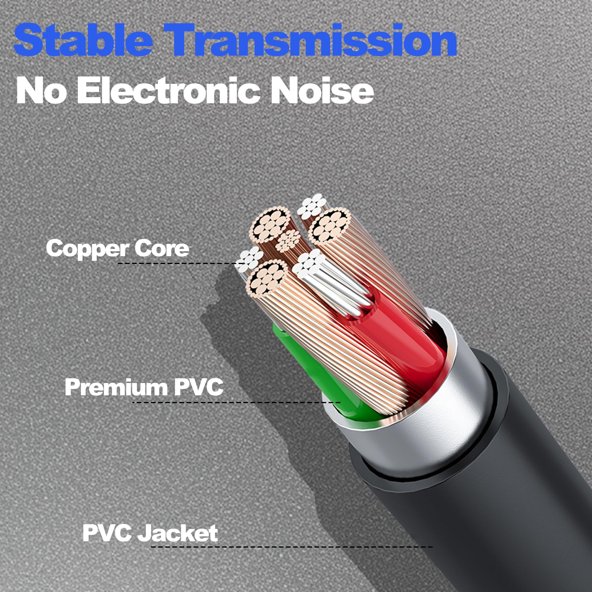 YARCHONN 1/4 Inch TS Extension Cable,3M 6.35mm Mono Male to Female Quarter Inch Connectors Audio Extension Cable Cord for Amplifiers,Headphone Guitar Instruments -9.8FT - Image 3