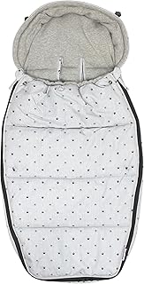 Dooky Footmuff Light Grey Crown Large Baby Saco para la silla de paseo y el asiento del bebé (de 0 a 9 meses, resistente al invierno, al agua y al viento, para arneses de 3 y 5 puntos), gris