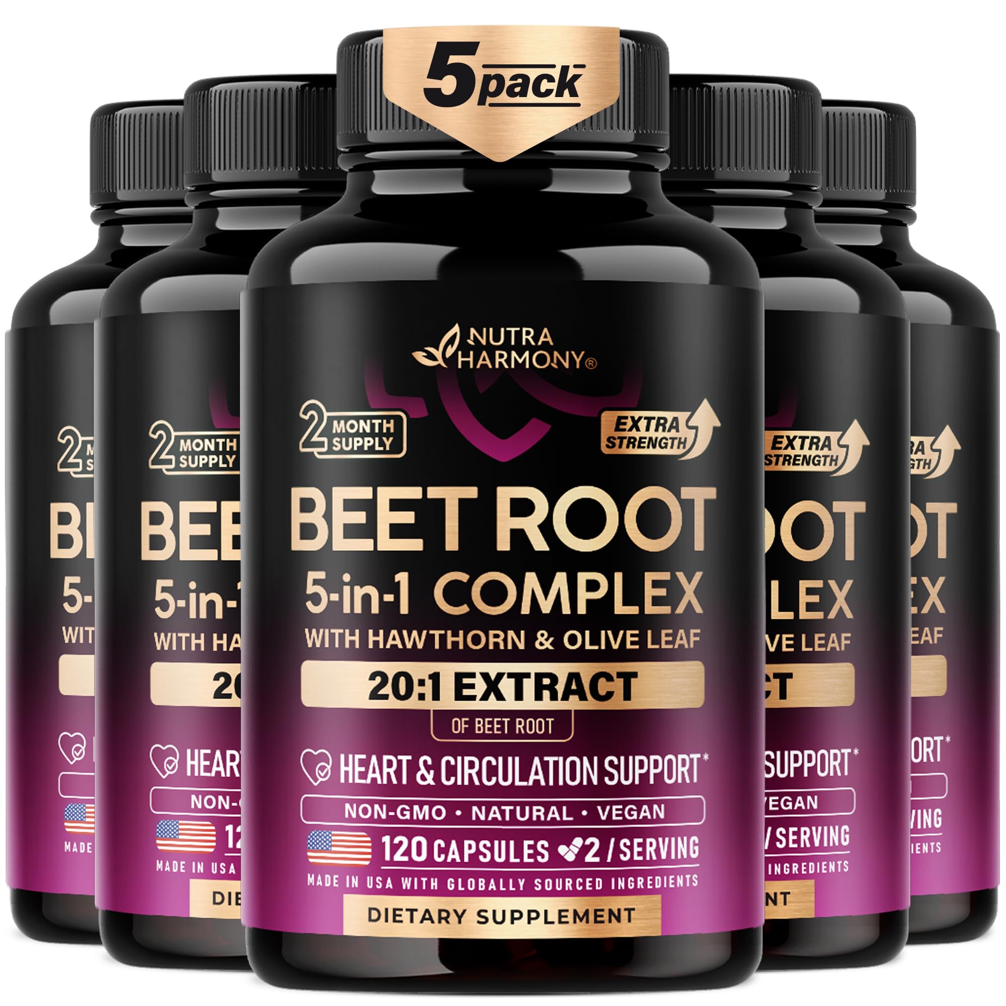Beet Root Capsules - Healthy Blood Pressure Support Supplement** - 120 Caps — Amazon image 12