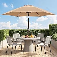 Vista 46 de ABCCANOPY Sombrilla de patio al aire libre de 7.5 pies, sombrilla de mesa con protección UV con manivela para una fácil instalación, adecuada