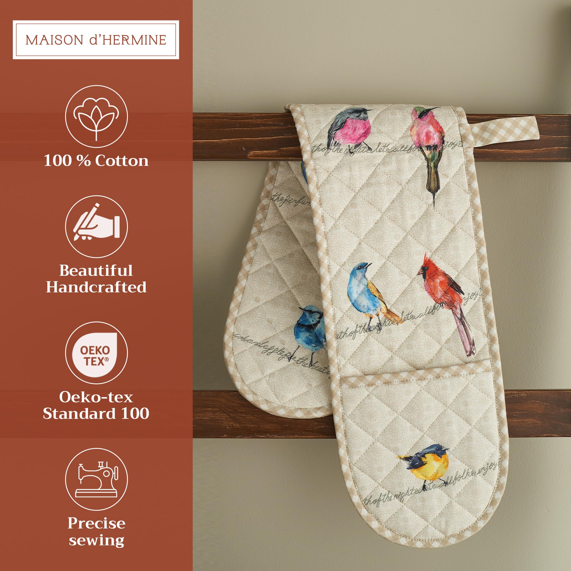 Lot De 4 Gants De Cuisine Antidérapants En Silicone Et Coton Resistants A Chaleur Maniques Carrees