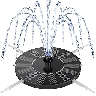 Mademax Solar Bird Bath Fountains, Upgrade 1.4W Solar Fountain Pump with 8 Nozzles & 4 Brackets, Free Standing Floating Solar Powered Water Fountain Pump for Bird Bath, Garden, Pond, Pool, Outdoor - Amazon product rated Grade B
