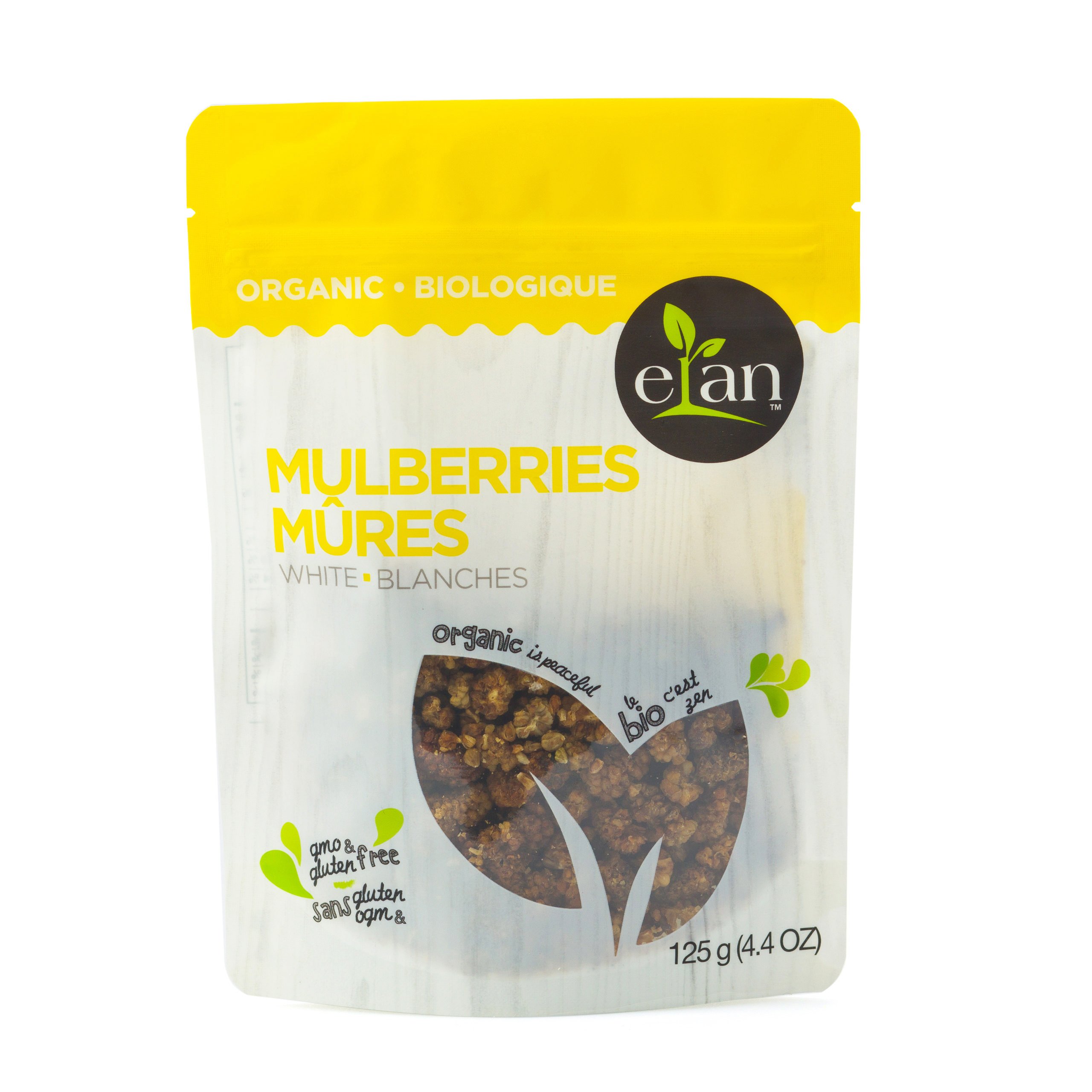 ElanOrganic Mulberries, Non-GMO, Vegan, Gluten-Free , 4.4 oz