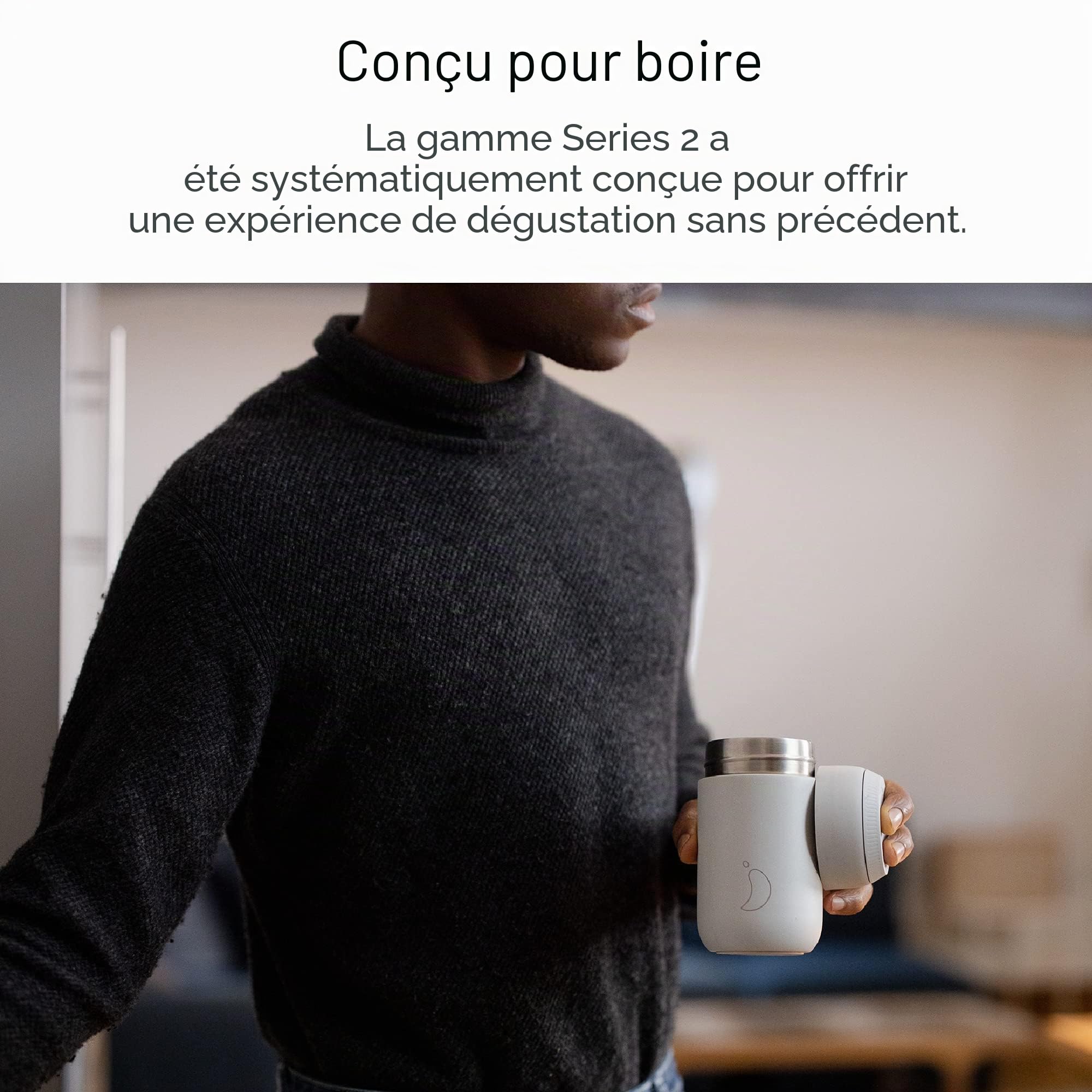Chilly's Series 2 Tasse à café - Acier Inoxydable avec Surface Douce et Joint Solide - Réutilisable, Double Paroi, Isolation sous vide - Pine Green, 340ml