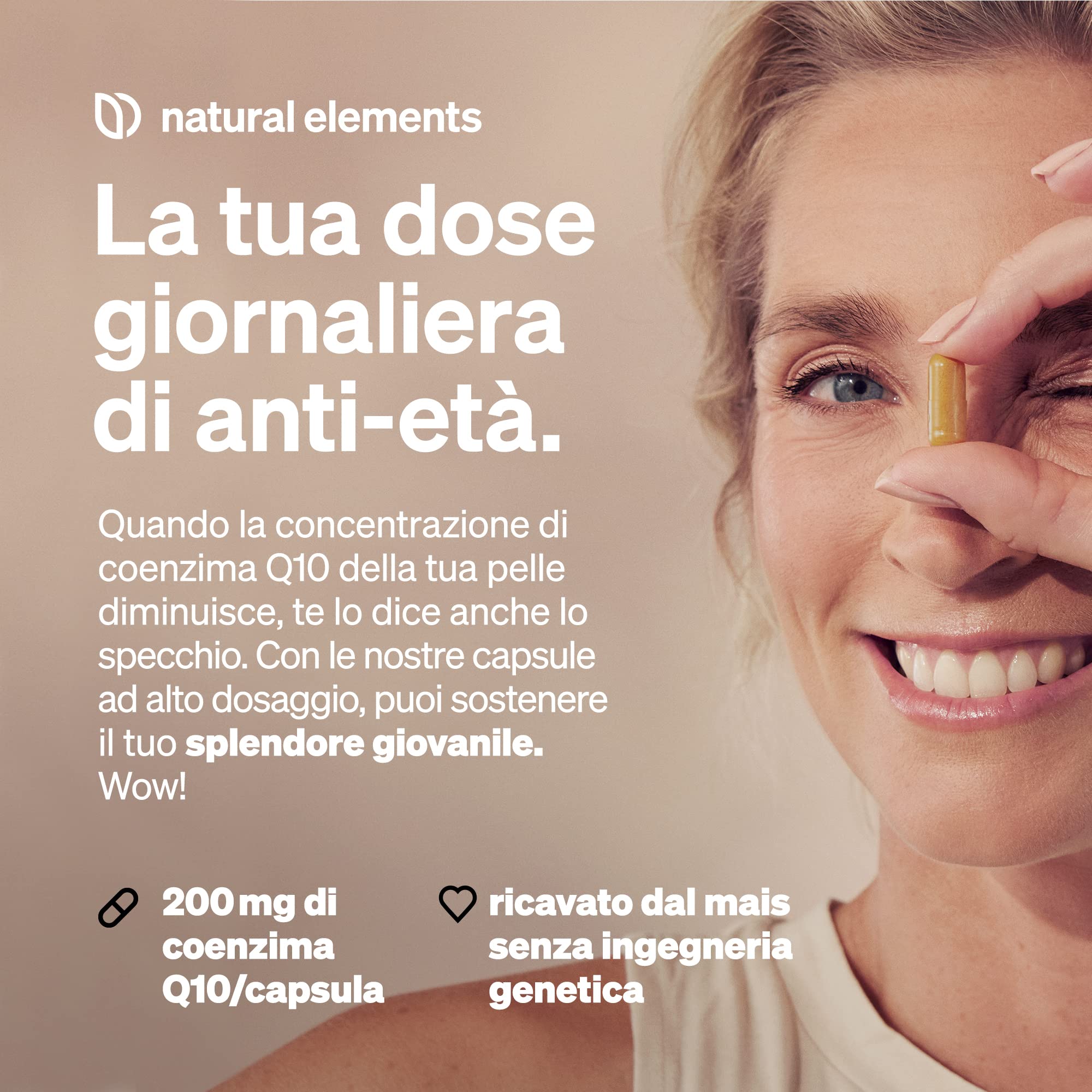 Coenzima Q10 puro 200mg – 120 capsule vegane – 4 mesi di durata – COQ10 di alta qualità dalla fermentazione del mais – Integratore Coenzima – alto dosaggio, testato in laboratorio